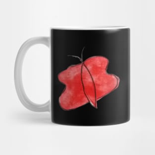 Red butterfly watercolor design Mug